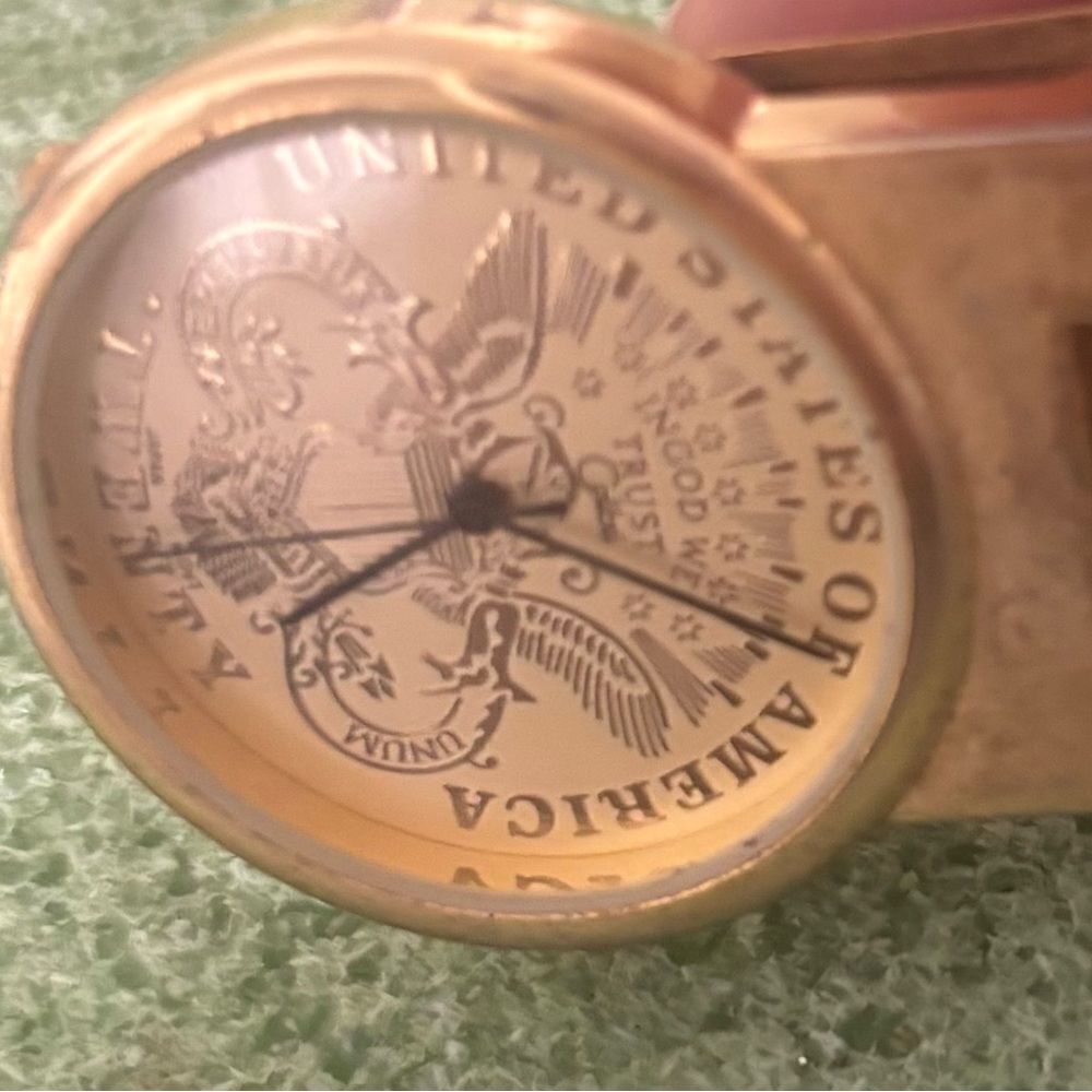 Colibri Quartz Money Clip Watch USA American Eagle timepiece accessory wallet